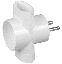 Rozgałęziacz 3 gniazdowy EURO bez uziemienia kompaktowy ideał