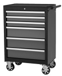 Szafka narzędziowa BQ kółkach zamek 6 szuflad