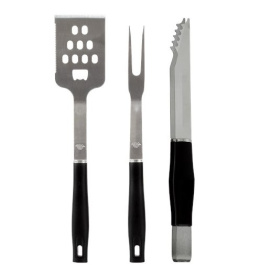 Szczypce łopatka widelec metal zestaw 3szt grill 