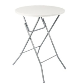 Stolik barowy 110 80 cm biało szary TIP składany kompaktowy