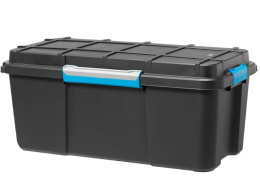 Skrzynia szczelna zamykana REW kołach 80l klamry chroni wilgoć