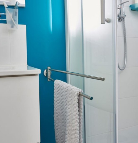 Łazienkowy ręczniki wieszak stal szczotkowana 44cm