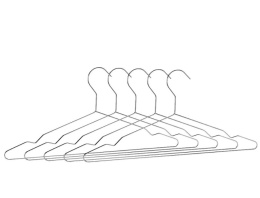 Wieszaki ubranie 5 szt zestaw metalowe stal mocne  