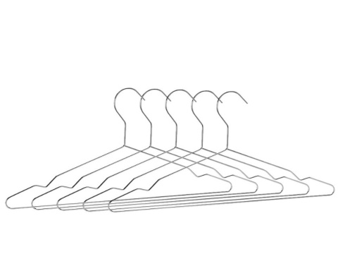 Wieszaki ubranie 5 szt zestaw metalowe stal mocne  