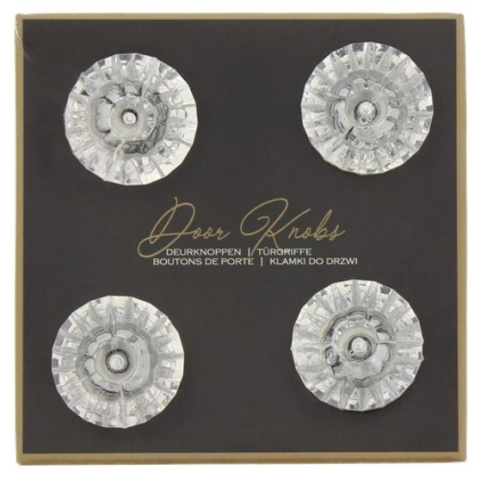 Eleganckie gałki do szafki 4 szt srebrne CHARM 