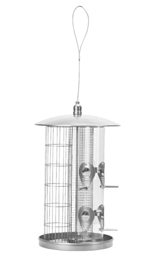 Karmnik ptaków TREE trzy komory metalowy zawieszany