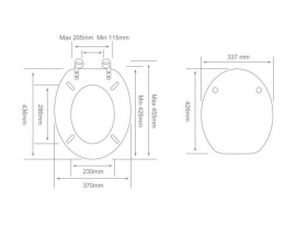 Deska sedesowa SILVER mat STANDARD MDF bambus laminowany