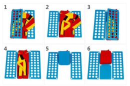 Składaj koszule T shirt bulzy profesjonalnie deską SHOCK