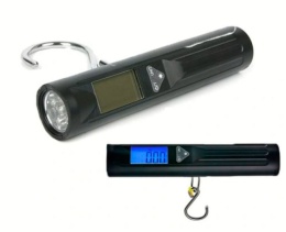 WAGA WĘDKARSKA ELEKTRONICZNA LCD 40kg LATARKA LED ver