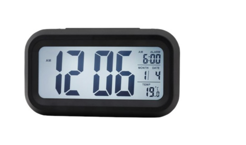 Budzik NEW LOOK zegar termometr drzemka cyfrowy czarny  