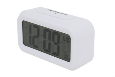 Budzik NEW LOOK zegar termometr drzemka cyfrowy czarny  