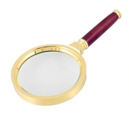 Nowoczesna lupa retro w eleganckim złotym kolorze 80mm