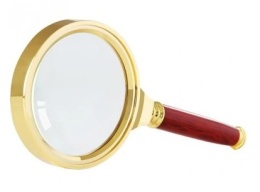Nowoczesna lupa retro w eleganckim złotym kolorze 80mm